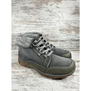 Women's Chaco Barbary Castlerock Gray Leather/Suede Hiking Ankle Boots Sz 8.5